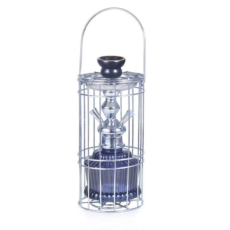 010-30 Double Tube Glass Iron Cage Hookah
