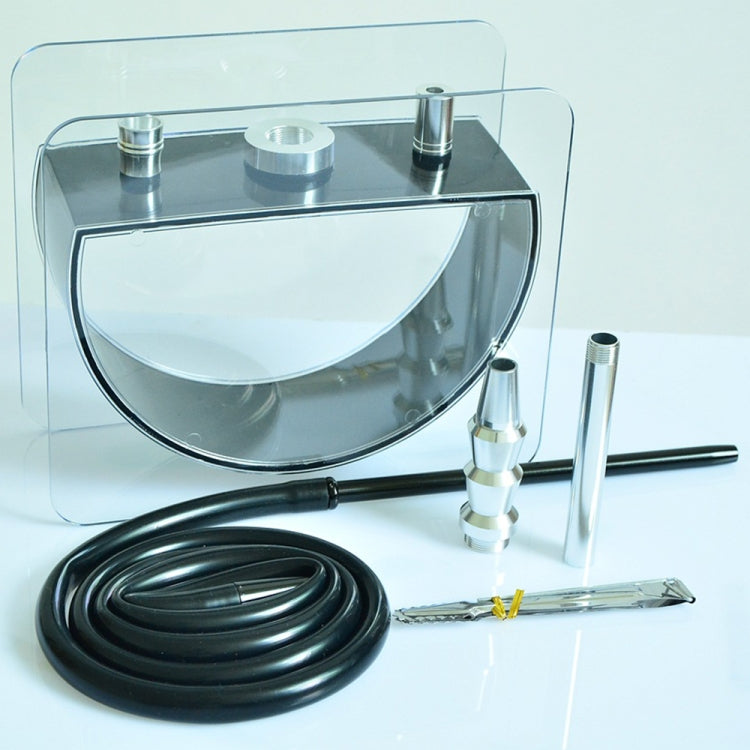 Acrylic Half Round Pot Single Pipe Hookah Set