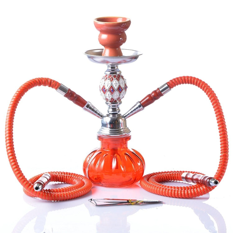 08-023 Double Pipe Glass Hookah Set