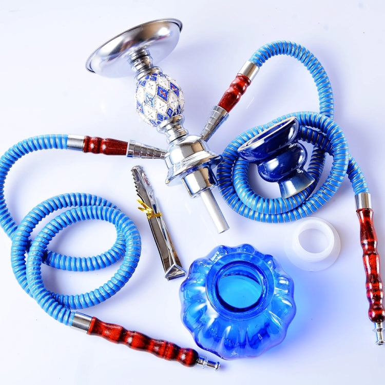 08-023 Double Pipe Glass Hookah Set