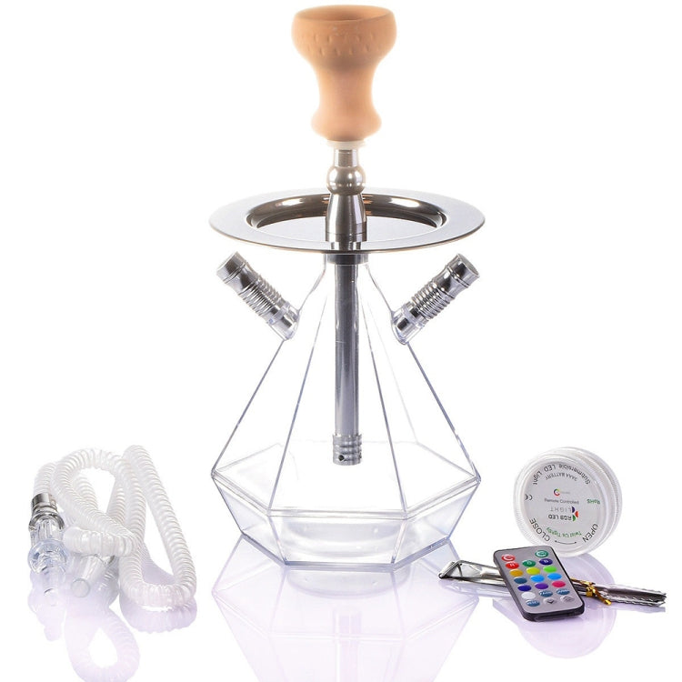 Acrylic Double Pipe Hookah Set