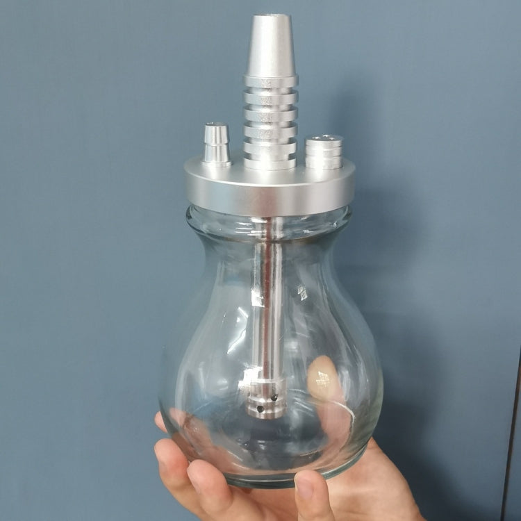 Glass + Aluminum Alloy Single Pipe Hookah Set