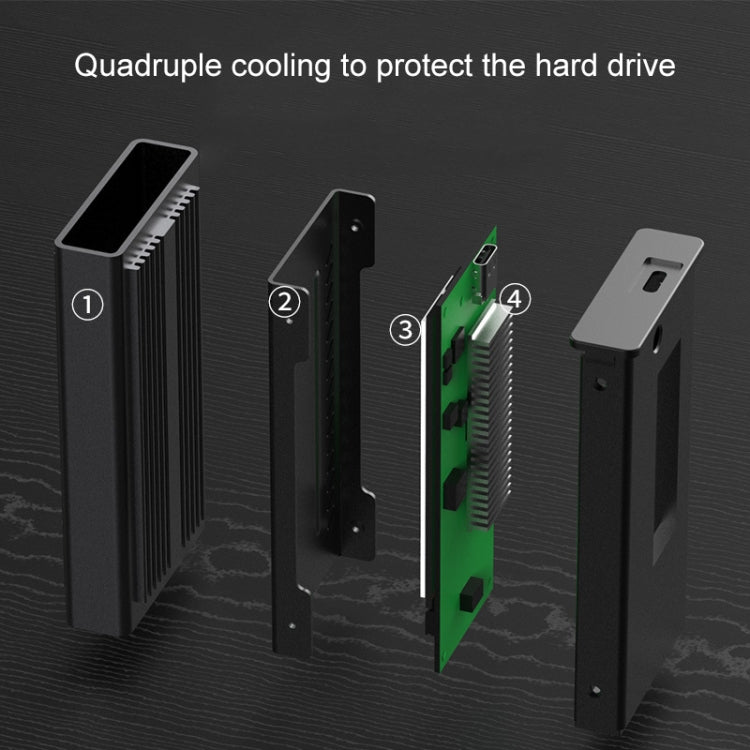 Blueendless M.2 NVME Thunderbolt 3 Solid State Mobile Hard Disk Box Hard Disk Drive