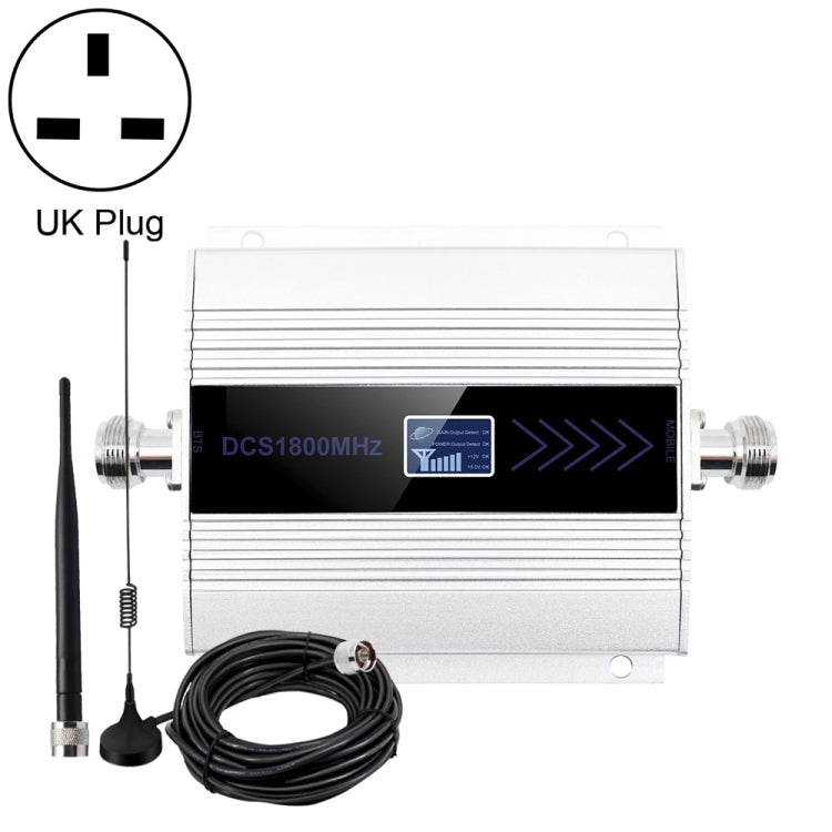 DCS-LTE 4G Phone Signal Repeater Booster, US Plug(Silver)