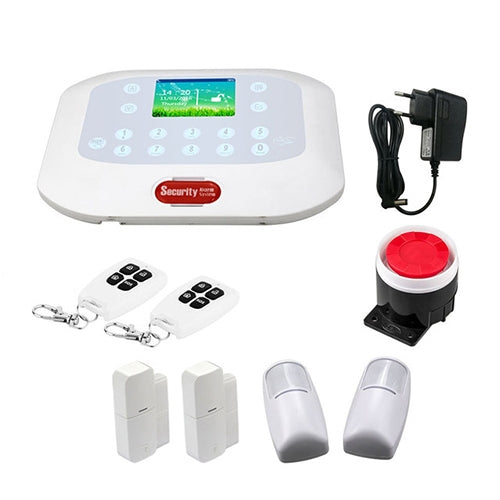DY-GSM50A 8 in 1 Kit  315MHz / 433MHz Wireless GSM/PSTN Intelligent Anti-Burglar Alarm System, Touch Panel LCD Screen