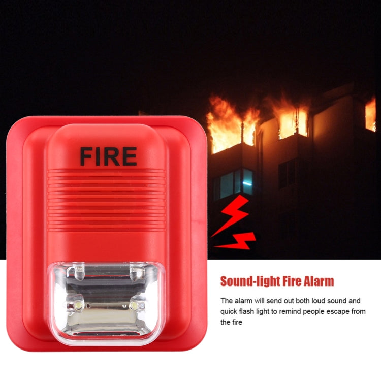 Sound-light Fire Alarm Warning Strobe Horn Alert Safety System Sensor