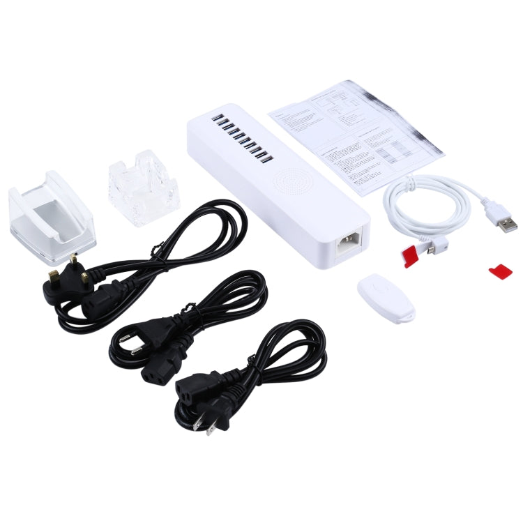 Mult-Port Security HUB + Mobile Phone Anti-theft Alarm Display Stand with Remote Control for Mobile Phones with Micro-USB Port