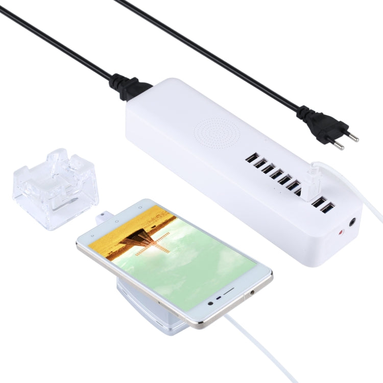 Mult-Port Security HUB + Mobile Phone Anti-theft Alarm Display Stand with Remote Control for Mobile Phones with Micro-USB Port