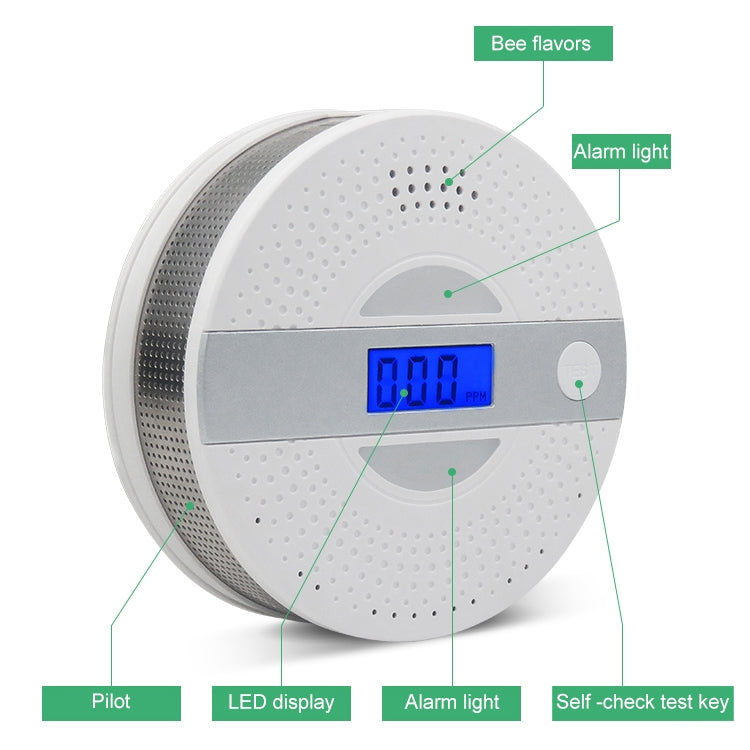 JSN-JY-909COM Smoke Carbon Monoxide Alarm Detector without Battery