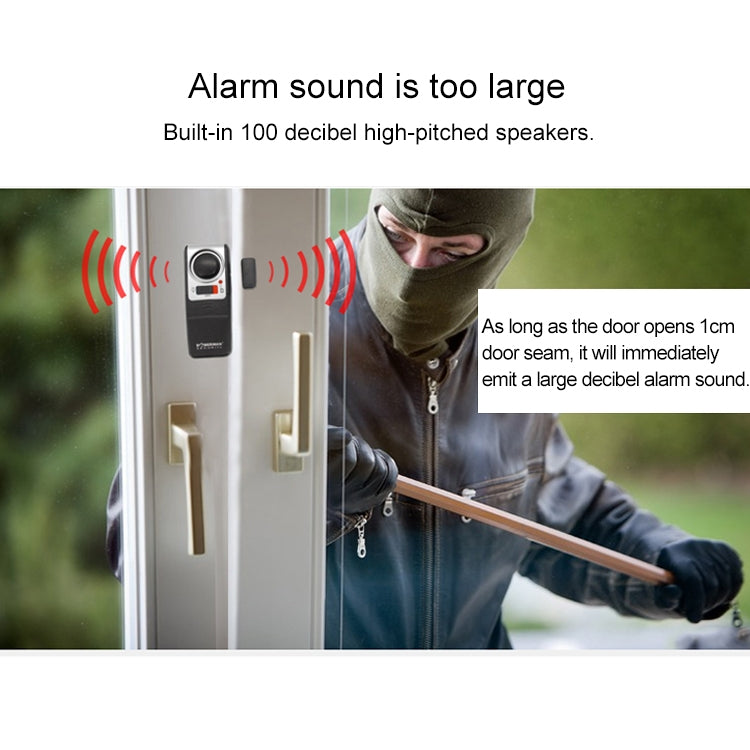 DOBERMAN SE-0137 4 in 1 Household Anti-theft Door and Window Magnetic Spring Sensor Super Loud Simple Alarm Set