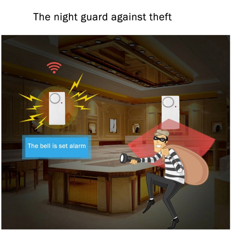 Home Security Wireless Remote Control Door Window Siren Magnetic Sensor Alarm Warning, 1 Remote Controller + 3 Magnetic Sensors