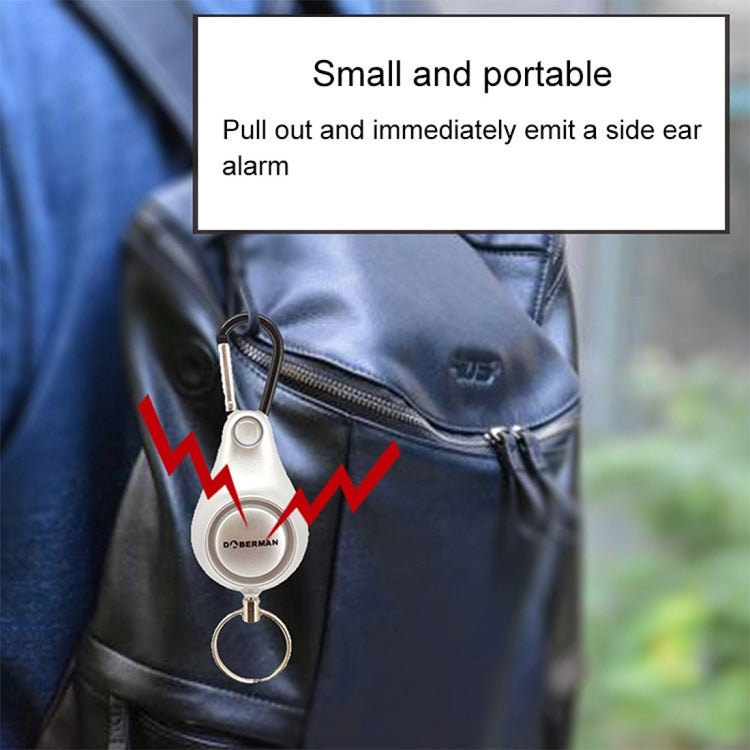 DOBERMAN Key-chain Personal Security Alarm Pull Ring Triggered Anti-attack Safety Emergency Alarm