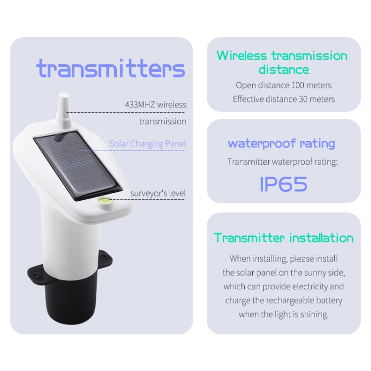 TS-FT003 Solar Charging Ultrasonic Liquid Level Meter
