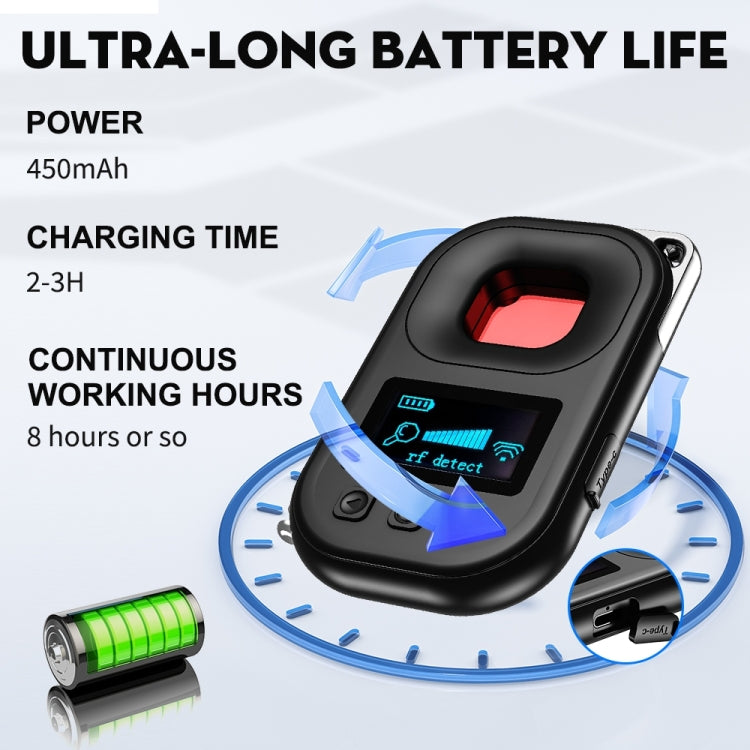 T03 Multi-function Camera Detector Scanner Anti-Peep Eavesdropping Anti-Monitoring Signal Detector