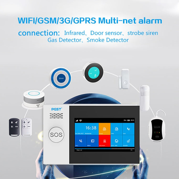PG-107 GSM + WiFi Intelligent Alarm System with 4.3 inch TFT Display Screen