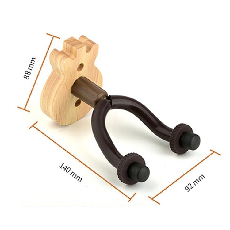 Deep Wood Grain Guitar Ukulele Wood Wall Hook