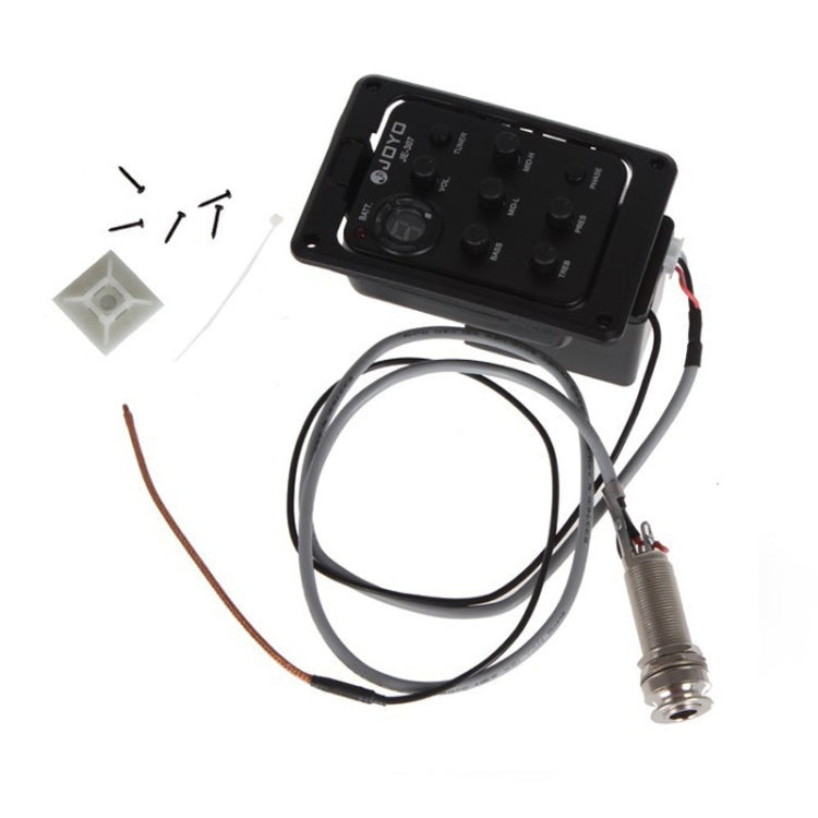 JOYO JE-307 Guitar Pickup 5-Band Equalizer Folk Guitar EQ Acoustic guitarra Pickup Preamp Electric Digital Tuner