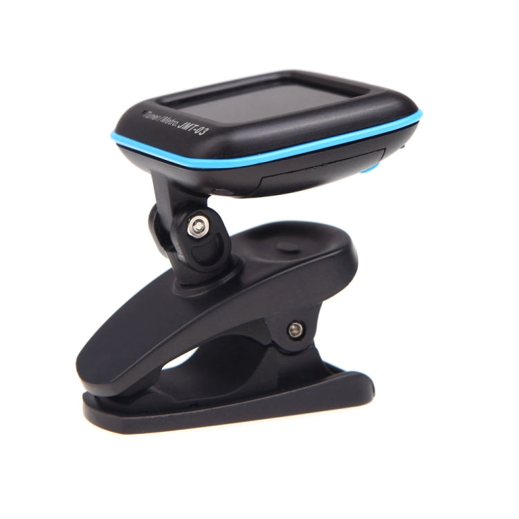 JOYO JMT-03 Portable Clip-on Guitar Tuner Metronome Supports MIC and CLIP Tuning Mode 2-in-1 360-Degree Rotating for Guitar Violin Ukulele