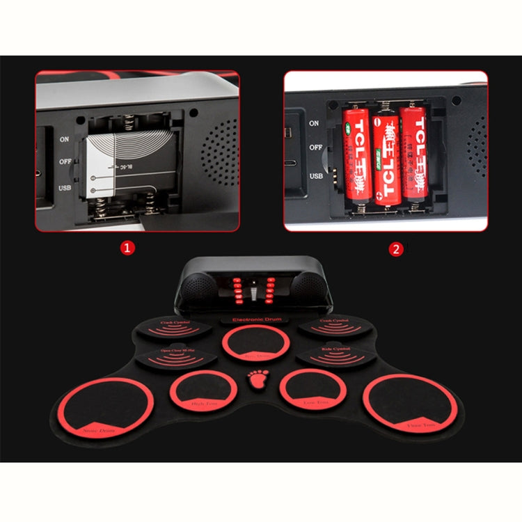 Portable Adult Beginner Children Hand Roll Electronic Drum