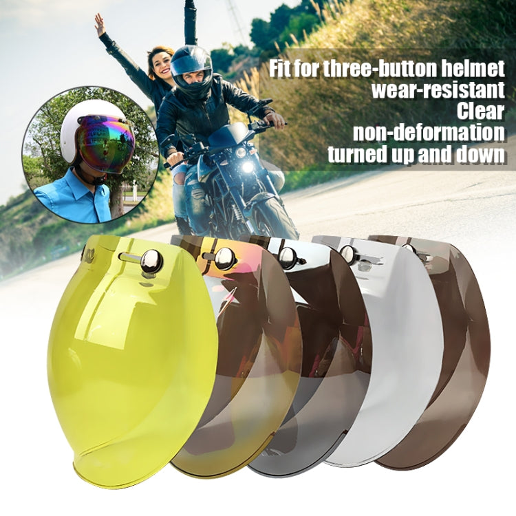 Soman Motorcycle Bubble Visor Open Face Helmet Visor Helmet Windshield Shield with Transparent Frame