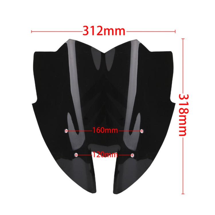 Speedpark Motorcycle Front Windshield for Kawasaki Z800 / ZR800 2013-2015