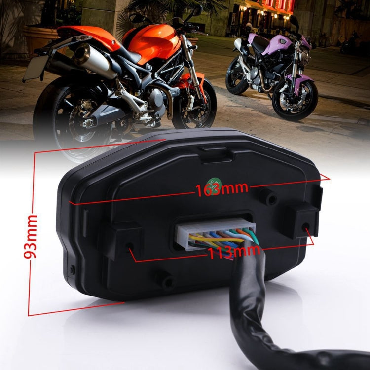 Speedpark Universal Motorcycle Modified LCD Speedometer Digital Backlight Odometer