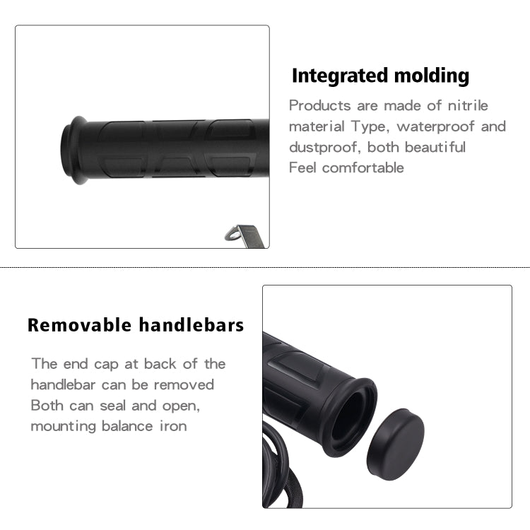 WUPP ZH-983C1 Motorcycle Modified Intelligent Electric Heating Hand Cover Heated Grip Handlebar with Three Gear Temperature Control