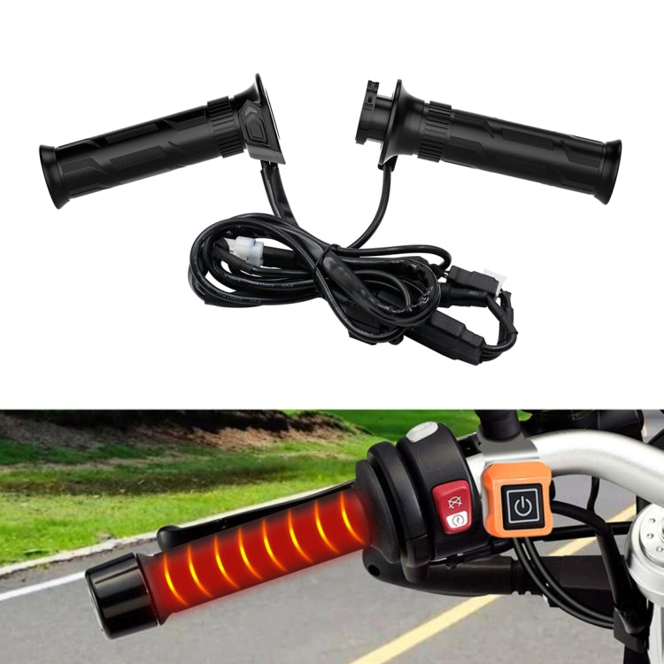 WUPP CS-990A1 Motorcycle Modified Intelligent Electric Heating Hand Cover Heated Grip Handlebar with Five Gear Temperature Control & Five Colors Indicator