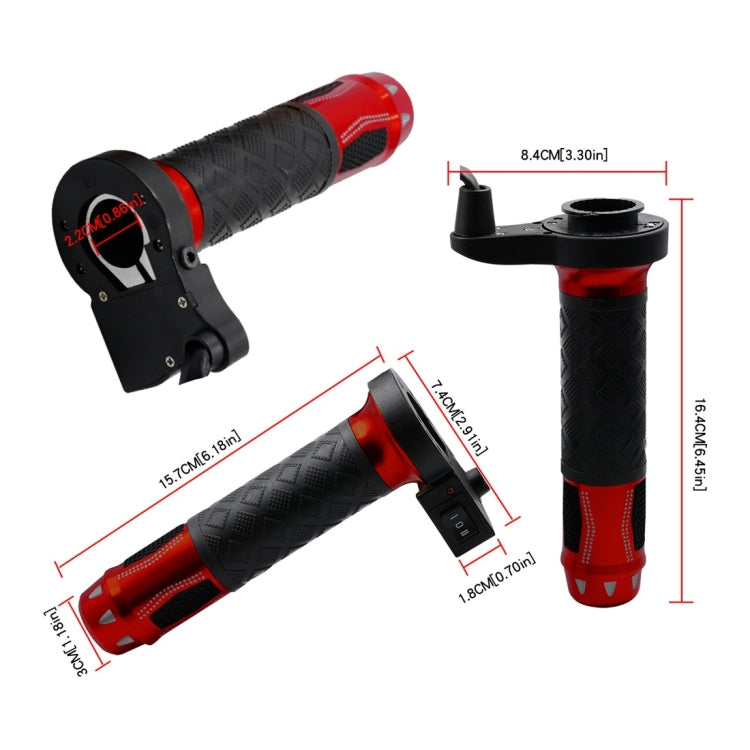 CS-764A1 12V Motorcycle Scooter Aluminum Alloy Electric Hand Grip Cover Heated Grip Handlebar