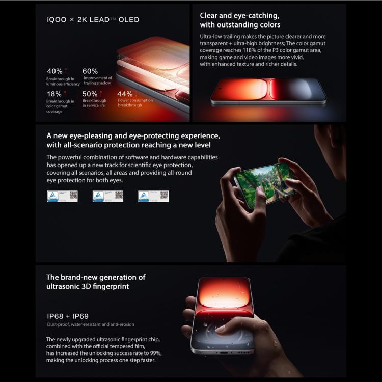 vivo iQOO 15, 16GB+512GB, 6.85 inch Android 16 OriginOS 6 Snapdragon 8 Elite Gen 5 Octa Core, OTG, NFC, Network: 5G, Support Google Play