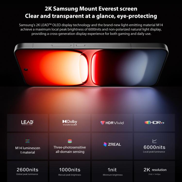 vivo iQOO 15, 16GB+512GB, 6.85 inch Android 16 OriginOS 6 Snapdragon 8 Elite Gen 5 Octa Core, OTG, NFC, Network: 5G, Support Google Play