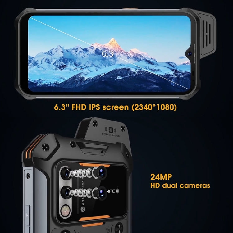 IP68 Waterproof Dustproof Shockproof, 5000mAh Battery, 6.3 inch Android 11 MTK6765 Helio P35 Octa Core up to 2.35GHz, Network: 4G, NFC, OTG
