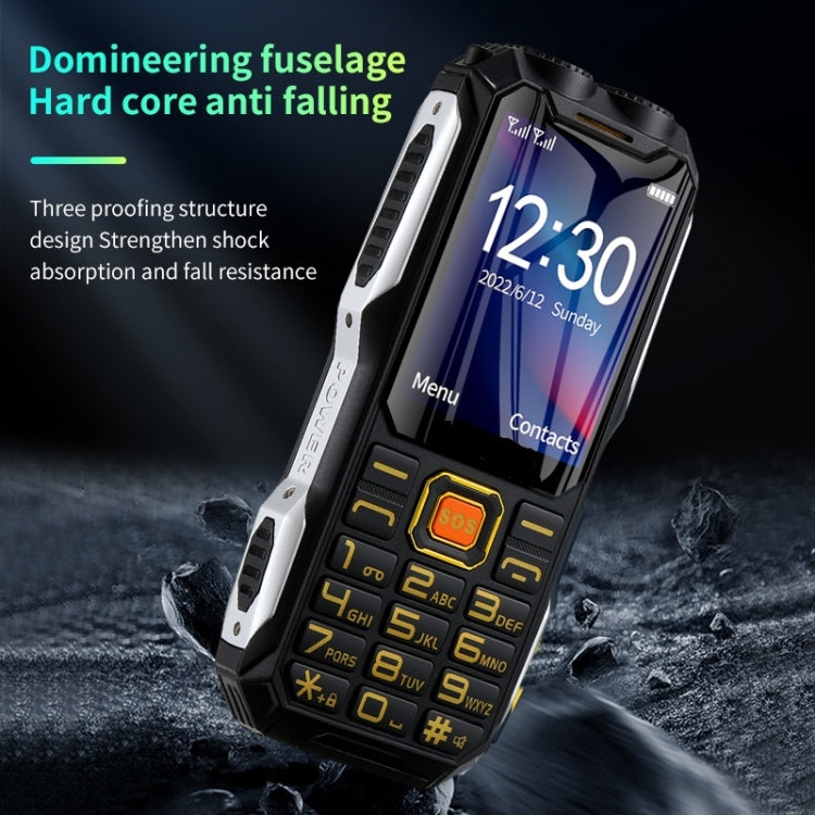 Waterproof Shockproof Dustproof, 16800mAh Battery, 2.4 inch, 21 Keys, Bluetooth, LED Flashlight, FM, SOS, Dual SIM, Network: 2G