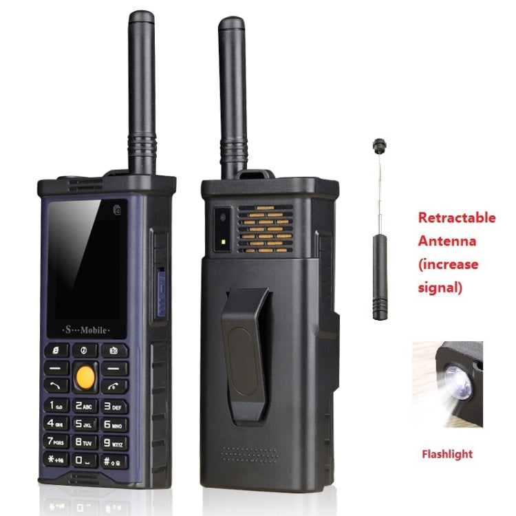 Waterproof Shockproof Dustproof, 2400mAh Battery, 2.2 inch, 21 Keys, LED Flashlight, FM, Quad SIM, with Antenna