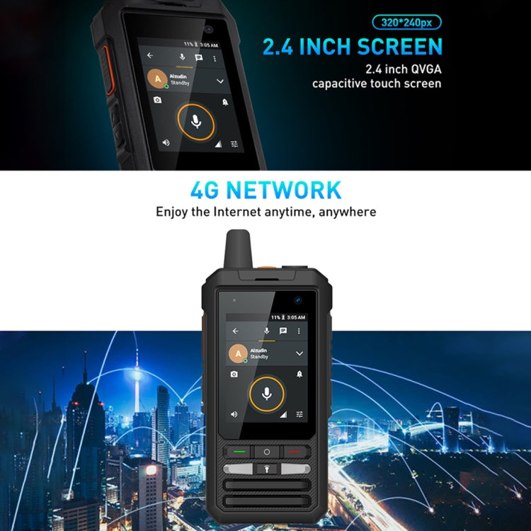 Waterproof Dustproof Shockproof, 5300mAh Battery, 2.4 inch Android 8.1 Qualcomm MSM8909 Quad Core up to 1.1GHz, Network: 4G, Dual SIM, PPT, SOS