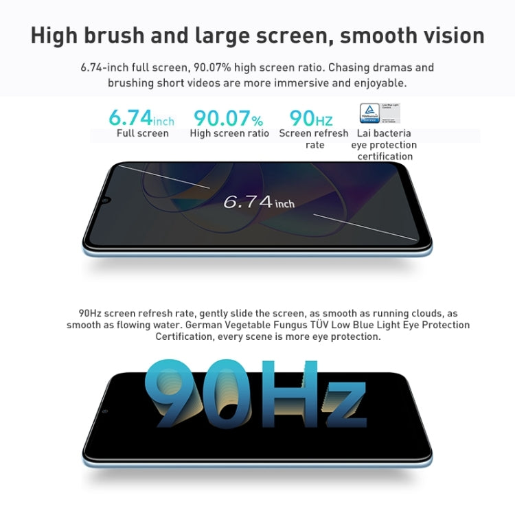 Dual Back Cameras, Side Fingerprint Identification, 6000mAh Battery, 6.74 inch Magic UI 6.1 (Android 12) MediaTek Dimensity 700 Octa Core up to 2.2GHz, Network: 5G, Not Support Google Play