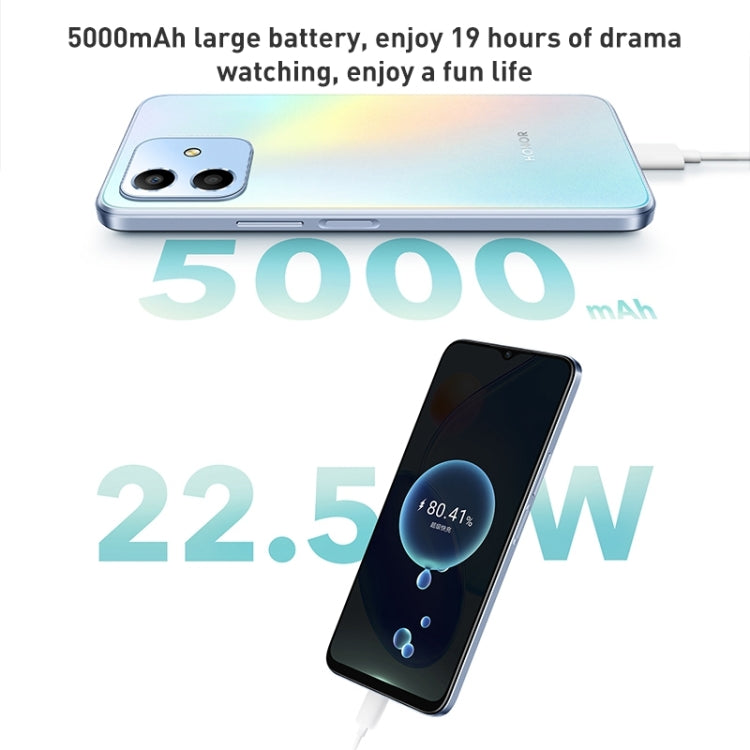 Dual Back Cameras, Side Fingerprint Identification, 5000mAh Battery, 6.5 inch Magic UI 5.0 (Android R) Qualcomm Snapdragon 480 Plus Octa Core up to 2.2GHz, Network: 5G, Not Support Google Play