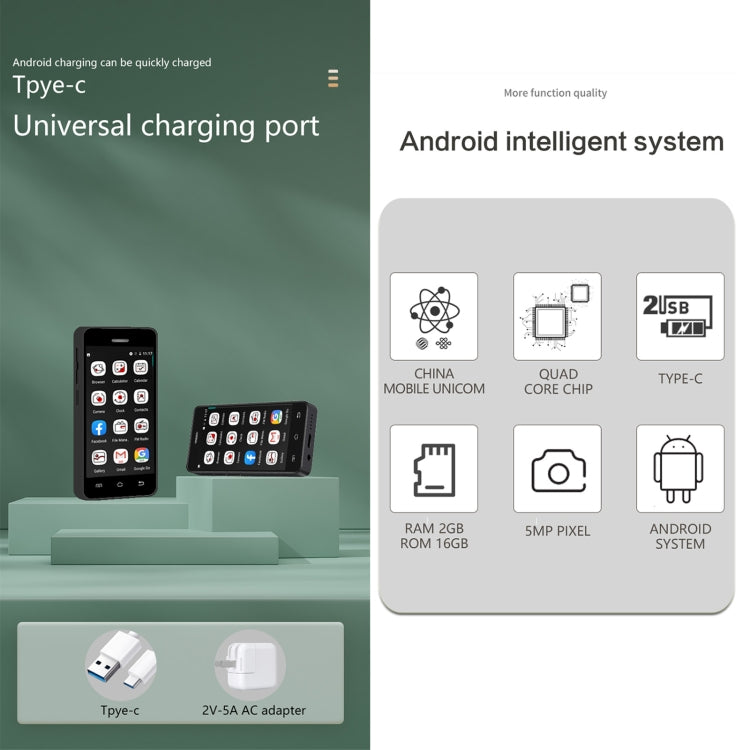 MELROSE S9 Pro, 2GB+16GB, 3.0 inch Android 8.1 MTK6580 Quad Core, Bluetooth, WiFi, Network: 3G, Dual SIM