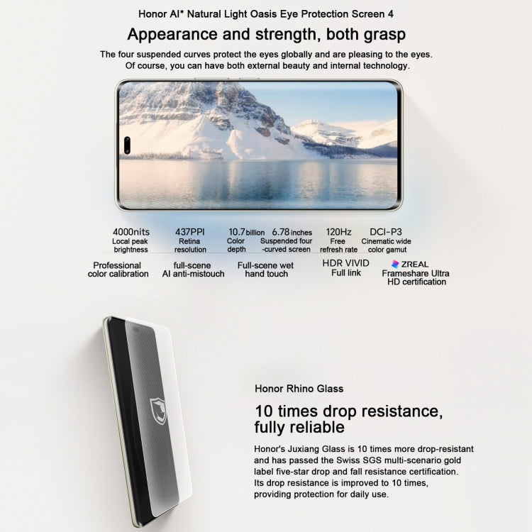 Honor 300 Ultra, 12GB+512GB, Screen Fingerprint, 6.78 inch MagicOS 9.0 / Android 15 Snapdragon 8 Gen 3 Octa Core, Network: 5G, NFC, OTG, Not Support Google Play