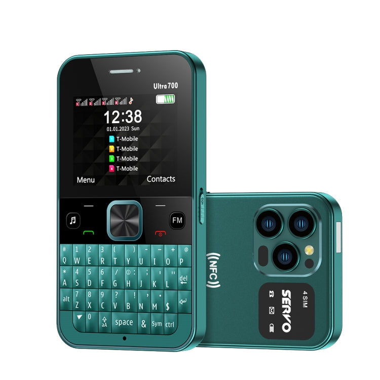 SERVO U700, 2.4 inch, MTK6261D, 58 Full Keyboards, Support Bluetooth, FM, NFC, Quick Dial, Flashlight, GSM, Quad SIM
