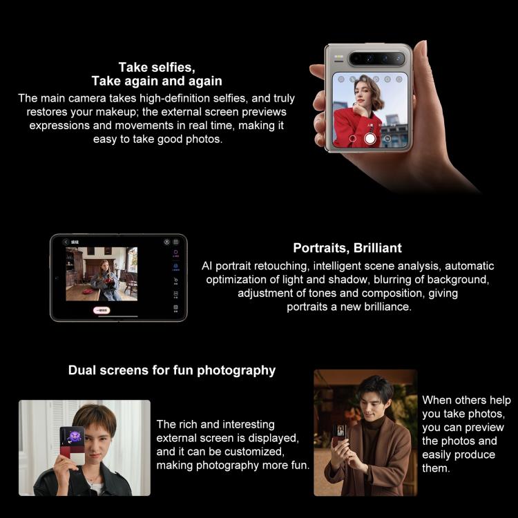 HUAWEI Pura X, 12GB+512GB, Side Fingerprint Identification, 6.3 inch + 3.5 inch HarmonyOS 5.0.1 Octa Core, NFC, OTG, Not Support Google Play