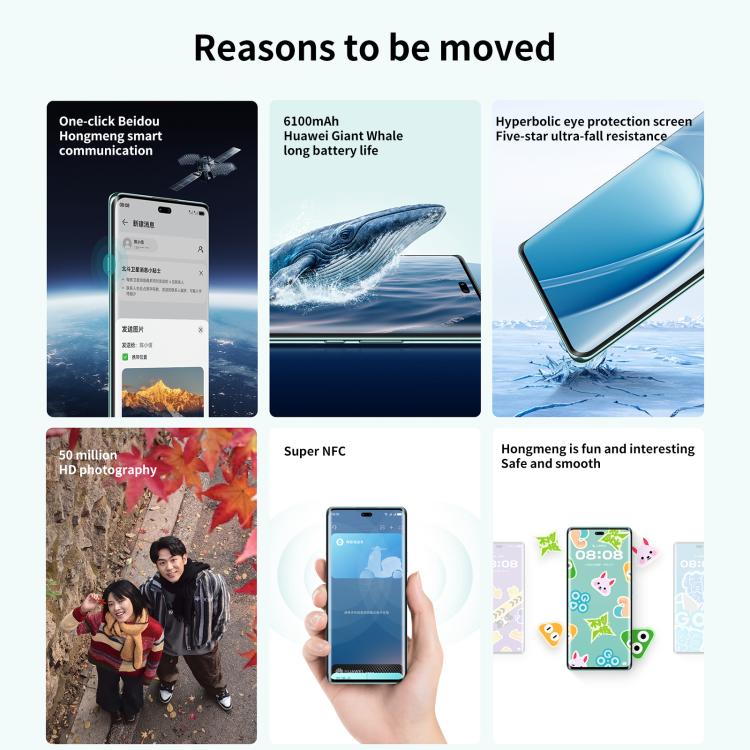 HUAWEI Enjoy 70X, 8GB+512GB, Screen Fingerprint, 6.78 inch HarmonyOS 4.2 Kirin 8000A Hexa Core, Network: 4G, OTG, NFC, Not Support Google Play