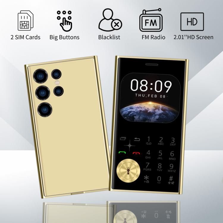V8 Card Mobile Phone, 2.01 inch, MTK6261D, Support Bluetooth, FM, Torch, GSM, Dual SIM