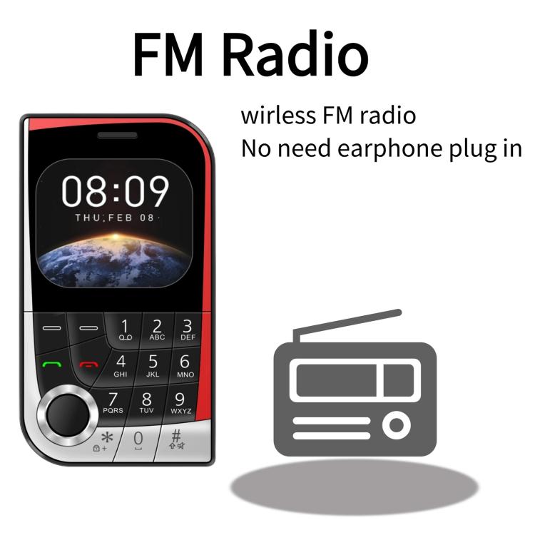 V10 Card Mobile Phone, 2.01 inch, MTK6261D, Support Bluetooth, FM, Torch, GSM, Dual SIM