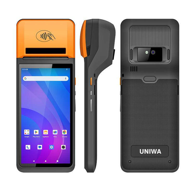 UNIWA V4P Standard Edition, 6 inch NFC Android 13 Smart Handheld POS Phone with Thermal Printer, 3GB+16GB, Unisoc SC9863a Octa Core, Network: 4G
