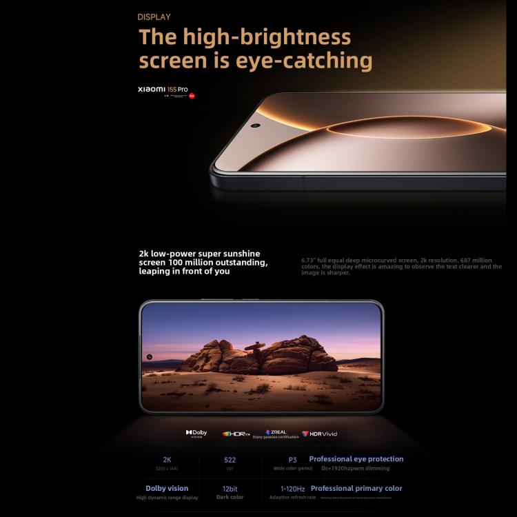 Xiaomi 15S Pro, 16GB+1TB, 3D Ultrasound Fingerprint, 6.73 inch Xiaomi HyperOS 2 Xring O1 3nm Deca-Core, NFC, Network: 5G