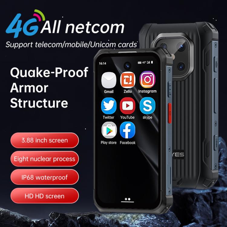 SOYES Maxo Rugged Phone, 6GB+128GB, 3.88 inch Android 12.0 MTK6762 Octa Core, Network: 4G, Dual SIM, OTG, Support Google Play Store