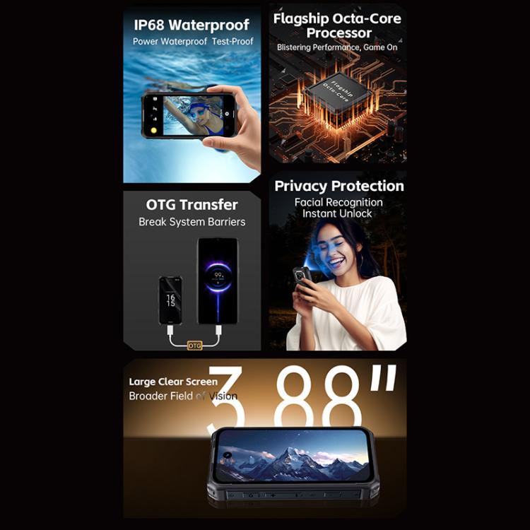 SOYES Maxo Rugged Phone, 6GB+128GB, 3.88 inch Android 12.0 MTK6762 Octa Core, Network: 4G, Dual SIM, OTG, Support Google Play Store