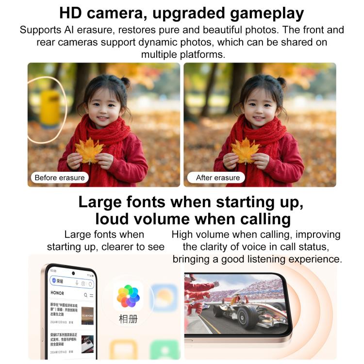 Honor Play 60m, 8GB+256GB, Side Fingerprint, 6.61 inch MagicOS 9.0 Dimensity 6300 Octa Core, Network: 5G, OTG