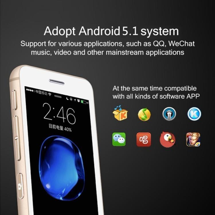 MELROSE S9, 512MB+8GB, 2.45 inch Android 5.1 MTK6580 Quad Core, Bluetooth, WiFi, Network: 3G